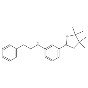 N-(2-phenylethyl)-3-(4,4,5,5-tetramethyl-1,3,2-dioxaborolan-2-yl)aniline Structure