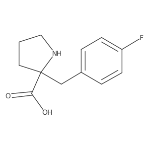2-[(4-Fluorophenyl)methyl]proline结构式