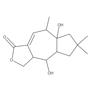 rel-(+)-(3aR,4R,4aS,7aS,8S)-3a,4,4a,5,6,7,7a,8-Octahydro-4,7a-dihydroxy-6,6,8-trimethylazuleno[5,6-c]furan-1(3H)-one结构式