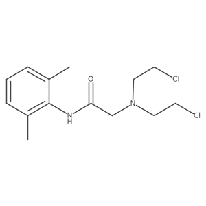 2-(bis(2-chloroethyl)amino)-N-(2,6-dimethylphenyl)acetamide结构式