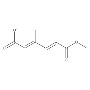 6-Methyl 3-methyl-2,4-hexadienedioate Structure