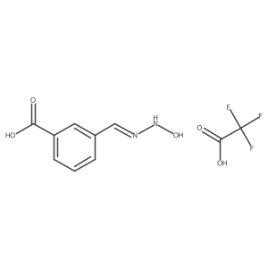 (E)-3-((2-Hydroxyhydrazono)methyl)benzoic acid 2,2,2-trifluoroacetic acid salt结构式