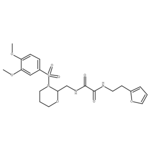 N1-((3-((3,4-dimethoxyphenyl)sulfonyl)-1,3-oxazinan-2-yl)methyl)-N2-(2-(furan-2-yl)ethyl)oxalamide Structure