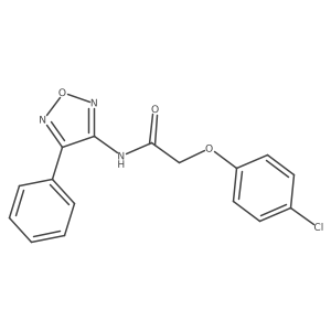 2-(4-chlorophenoxy)-N-(4-phenyl-1,2,5-oxadiazol-3-yl)acetamide Structure