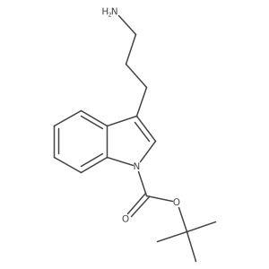 Tert-butyl 3-(3-aminopropyl)-1H-indole-1-carboxylate结构式