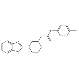 2-(3-(1H-benzo[d]imidazol-2-yl)piperidin-1-yl)-N-(4-bromophenyl)acetamide Structure