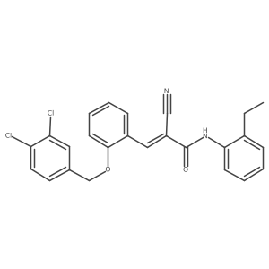 2-Cyano-3-[2-[(3,4-dichlorophenyl)methoxy]phenyl]-N-(2-ethylphenyl)-2-propenamide Structure