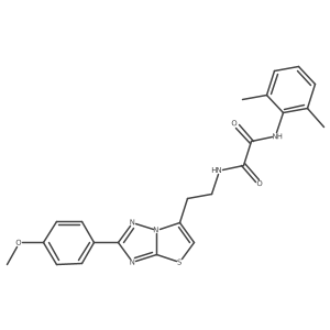 N1-(2,6-dimethylphenyl)-N2-(2-(2-(4-methoxyphenyl)thiazolo[3,2-b][1,2,4]triazol-6-yl)ethyl)oxalamide结构式