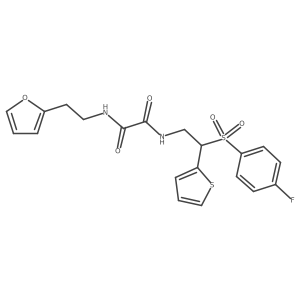 N1-(2-((4-fluorophenyl)sulfonyl)-2-(thiophen-2-yl)ethyl)-N2-(2-(furan-2-yl)ethyl)oxalamide结构式