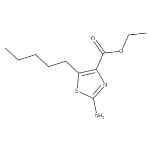 Ethyl 2-amino-5-pentyl-1,3-thiazole-4-carboxylate结构式