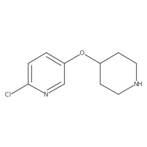 2-Chloro-5-(piperidin-4-yloxy)pyridine结构式