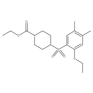 Ethyl 4-[(2-ethoxy-4,5-dimethylphenyl)sulfonyl]piperazinecarboxylate Structure