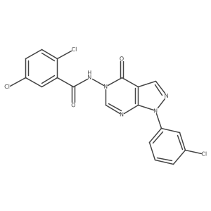2,5-dichloro-N-(1-(3-chlorophenyl)-4-oxo-1H-pyrazolo[3,4-d]pyrimidin-5(4H)-yl)benzamide Structure