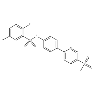 2,5-difluoro-N-(4-(6-(methylsulfonyl)pyridazin-3-yl)phenyl)benzenesulfonamide结构式