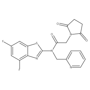 N-(4,6-difluorobenzo[d]thiazol-2-yl)-2-(2,5-dioxopyrrolidin-1-yl)-N-(pyridin-2-ylmethyl)acetamide Structure