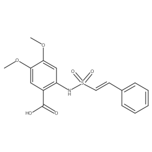 4,5-Dimethoxy-2-(2-phenylethenesulfonamido)benzoic acid结构式