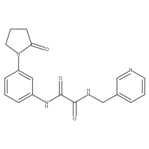 N1-(3-(2-oxopyrrolidin-1-yl)phenyl)-N2-(pyridin-3-ylmethyl)oxalamide结构式