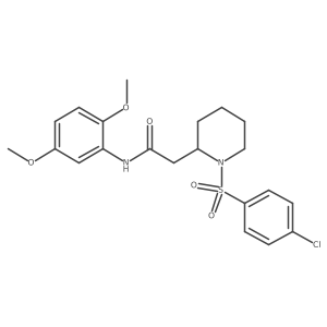 2-(1-((4-chlorophenyl)sulfonyl)piperidin-2-yl)-N-(2,5-dimethoxyphenyl)acetamide结构式
