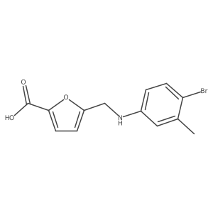 5-[[(4-Bromo-3-methylphenyl)amino]methyl]-2-furancarboxylic acid结构式