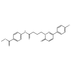 methyl 4-(4-(3-(4-chlorophenyl)-6-oxopyridazin-1(6H)-yl)butanamido)benzoate结构式