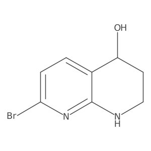 7-Bromo-1,2,3,4-tetrahydro-1,8-naphthyridin-4-ol结构式