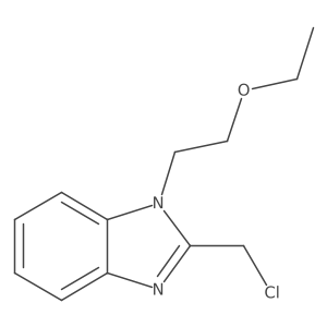 2-chloromethyl-N-(2-ethoxyethyl)benzimidazole Structure