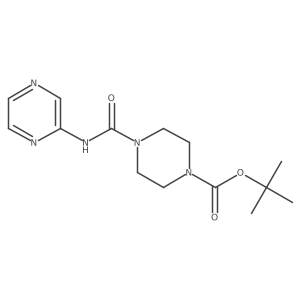 Tert-butyl 4-(pyrazin-2-ylcarbamoyl)piperazine-1-carboxylate Structure