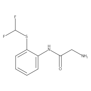 2-Amino-N-{2-[(difluoromethyl)sulfanyl]phenyl}acetamide Structure