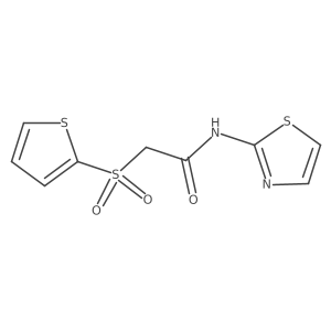N-(thiazol-2-yl)-2-(thiophen-2-ylsulfonyl)acetamide结构式
