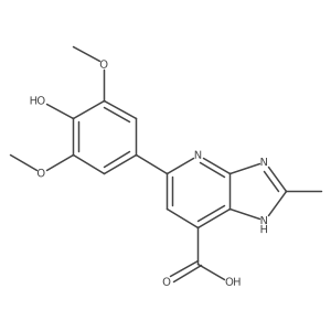 5-(4-hydroxy-3,5-dimethoxyphenyl)-2-methyl-3H-imidazo[4,5-b]pyridine-7-carboxylic acid Structure