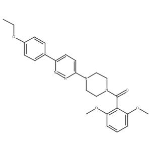 (2,6-Dimethoxyphenyl)(4-(6-(4-ethoxyphenyl)pyridazin-3-yl)piperazin-1-yl)methanone结构式