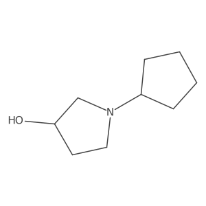 (3s)-1-Cyclopentylpyrrolidin-3-ol结构式