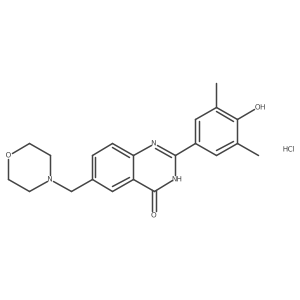 2-(4-Hydroxy-3,5-dimethylphenyl)-6-(morpholinomethyl)quinazolin-4(3h)-one hydrochloride结构式