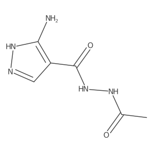 3-Amino-1H-pyrazole-4-carboxylic acid 2-acetylhydrazide结构式