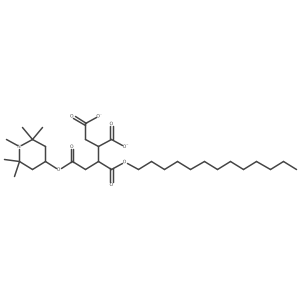 1,2,3,4-Butanetetracarboxylic acid, 1,2,2,6,6-pentamethyl-4-piperidinyl tridecyl ester结构式