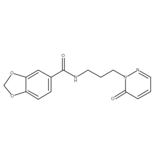 N-(3-(6-oxopyridazin-1(6H)-yl)propyl)benzo[d][1,3]dioxole-5-carboxamide Structure