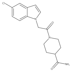 1-[(5-chloro-1H-indol-1-yl)acetyl]piperidine-4-carboxamide Structure