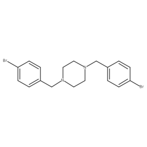 1,4-Bis(4-bromobenzyl)piperazine Structure