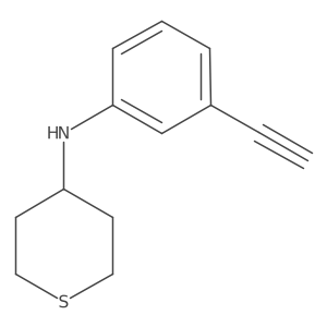 N-(3-ethynylphenyl)thian-4-amine结构式