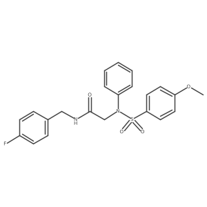 N-[(4-Fluorophenyl)methyl]-2-[[(4-methoxyphenyl)sulfonyl]phenylamino]acetamide Structure