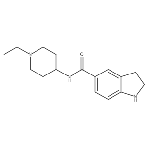1h-Indole-5-carboxamide,n-(1-ethyl-4-piperidinyl)-2,3-dihydro- Structure