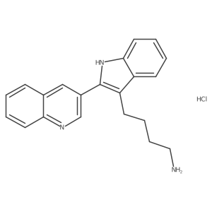 4-(2-Quinolin-3-YL-1H-indol-3-YL)-butylamine monohydrochloride结构式