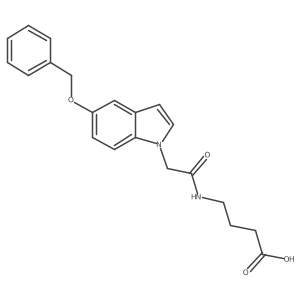4-({[5-(benzyloxy)-1H-indol-1-yl]acetyl}amino)butanoic acid结构式