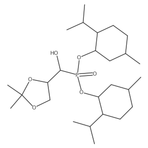 Bis(2-isopropyl-5-methylcyclohexyl) ((2,2-dimethyl-1,3-dioxolan-4-yl)(hydroxy)methyl)phosphonate Structure