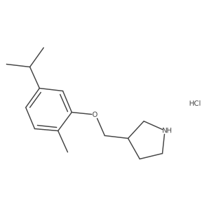 3-[(5-Isopropyl-2-methylphenoxy)methyl]-pyrrolidine hydrochloride Structure
