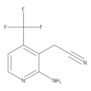 2-Amino-4-(trifluoromethyl)pyridine-3-acetonitrile结构式