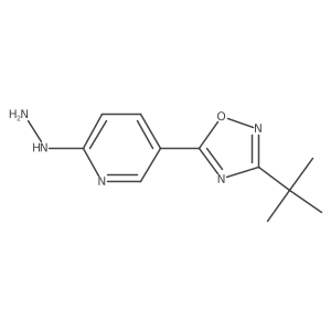 5-(3-Tert-butyl-1,2,4-oxadiazol-5-yl)-2-hydrazinylpyridine Structure