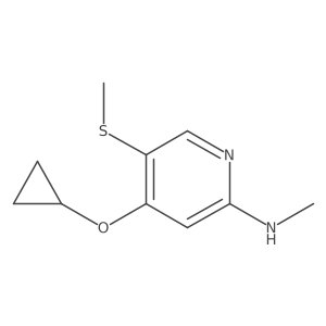 4-Cyclopropoxy-N-methyl-5-(methylthio)pyridin-2-amine结构式