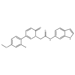 2-(3-(2-fluoro-4-methoxyphenyl)-6-oxopyridazin-1(6H)-yl)-N-(1H-indol-6-yl)acetamide Structure