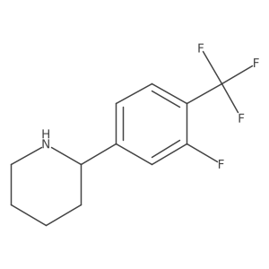 2-[3-Fluoro-4-(trifluoromethyl)phenyl]piperidine Structure